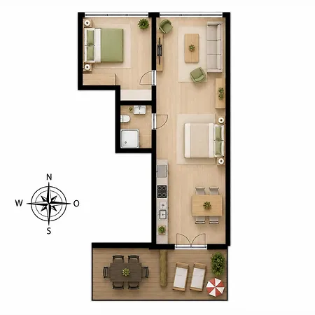 Apartment Am Rundsteg 10 Burgtiefe auf Fehmarn